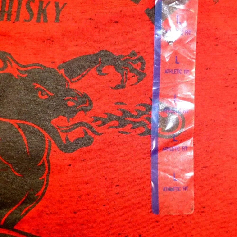 NWT Fireball Whisky Red/Black Confetti Graphic T-Shirt L - Picture 8 of 9